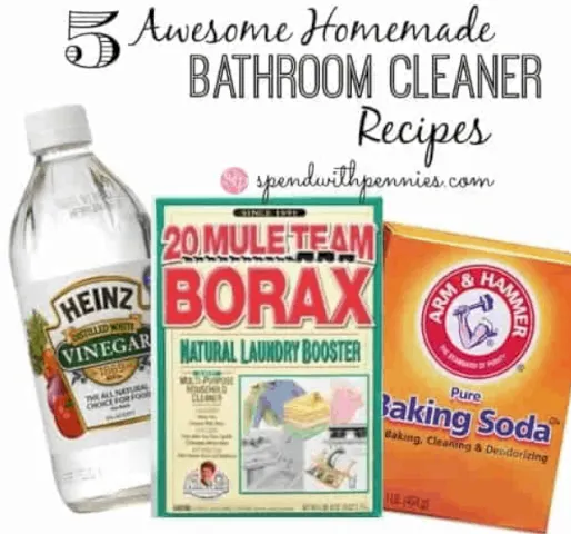 ¡5 increíbles recetas caseras de limpiadores de baño!
