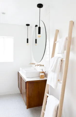 Escalera de toallas de bricolaje y actualizaciones de baño