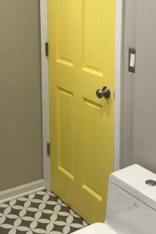 puertas de baño de colores