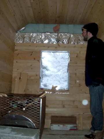 Conversión de un granero en una sauna