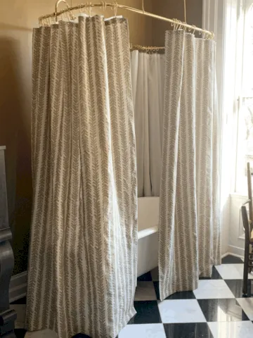 Cortina de ducha de longitud completa personalizada de bricolaje