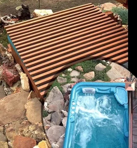 Cubierta de spa de bañera de hidromasaje de cedro enrollable de bricolaje - Hometalk