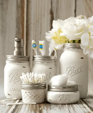 Almacenamiento y accesorios de baño Mason Jar