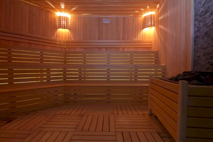 material del suelo de la sauna