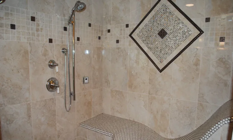 mosaico de vapor de ducha