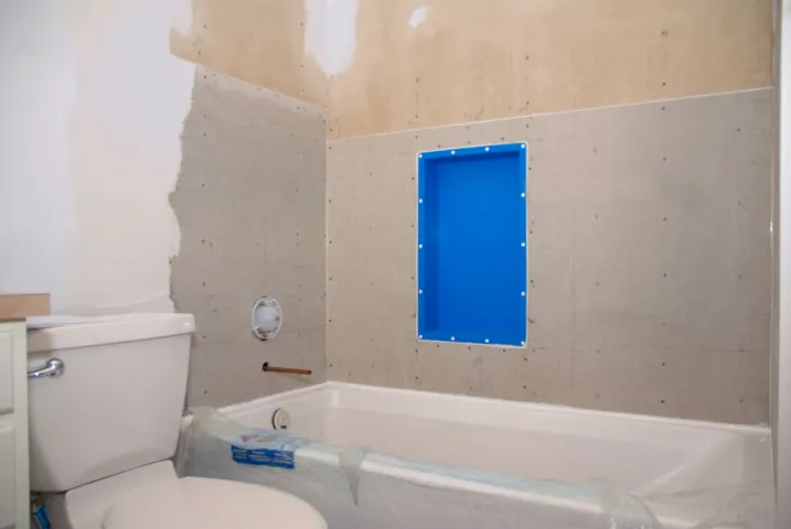 bathroom drywall