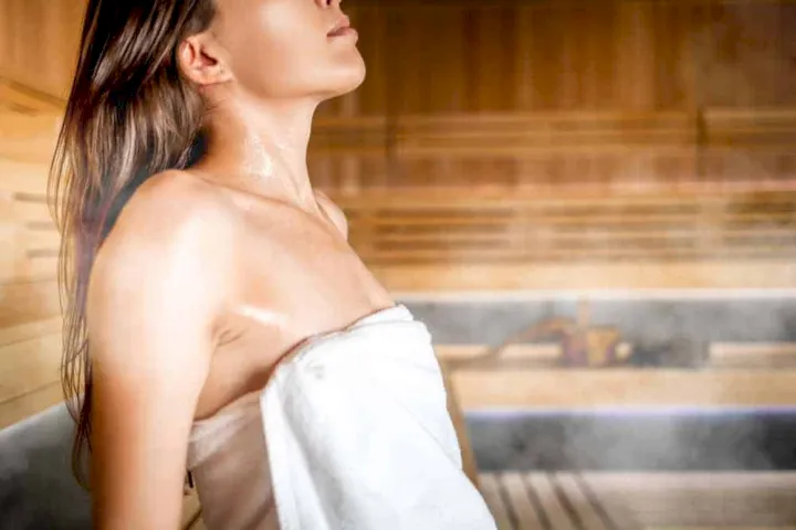 El efecto de la sauna en la piel.